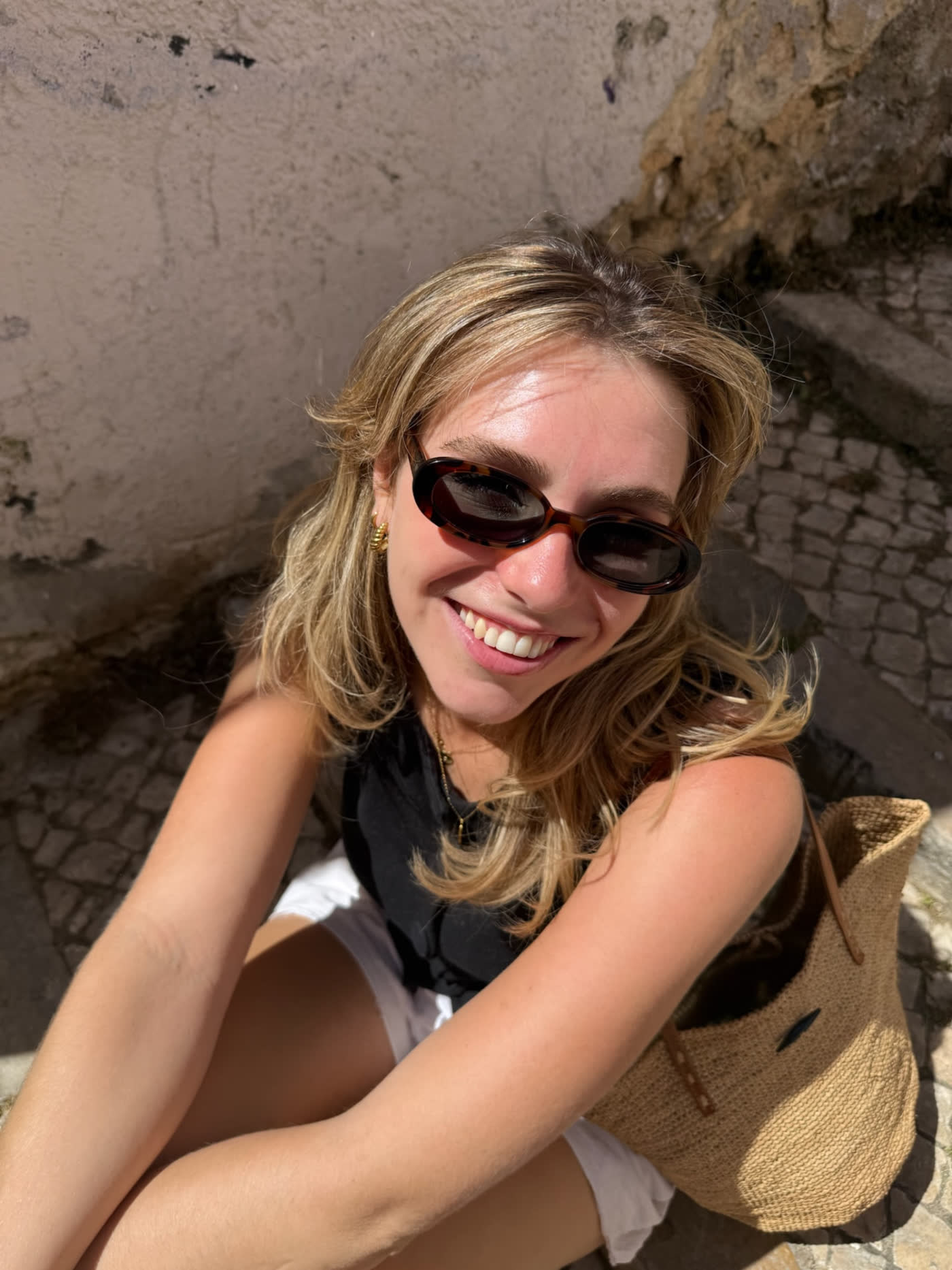 Lynette Pfalz wearing sunglasses
